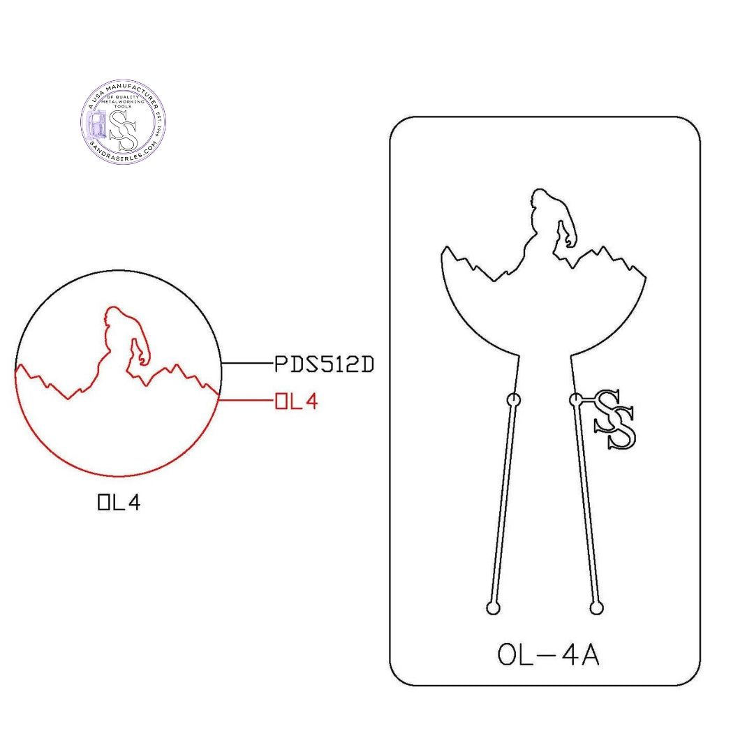 PANCAKE DIE OVERLAY-4 OL-4 MOUNTAINS/BIGFOOT